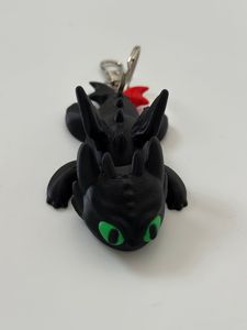 Toothless the Night Fury and the Light Fury - keychain toothless
